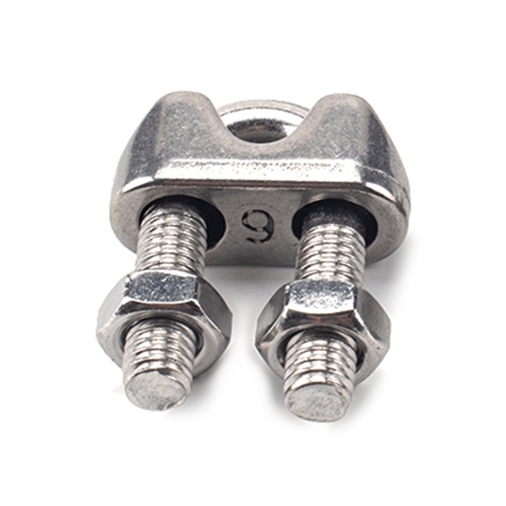 30PCS Car M6 Wire Rope Fixed Clamps with Triangular Ring Stainless Steel