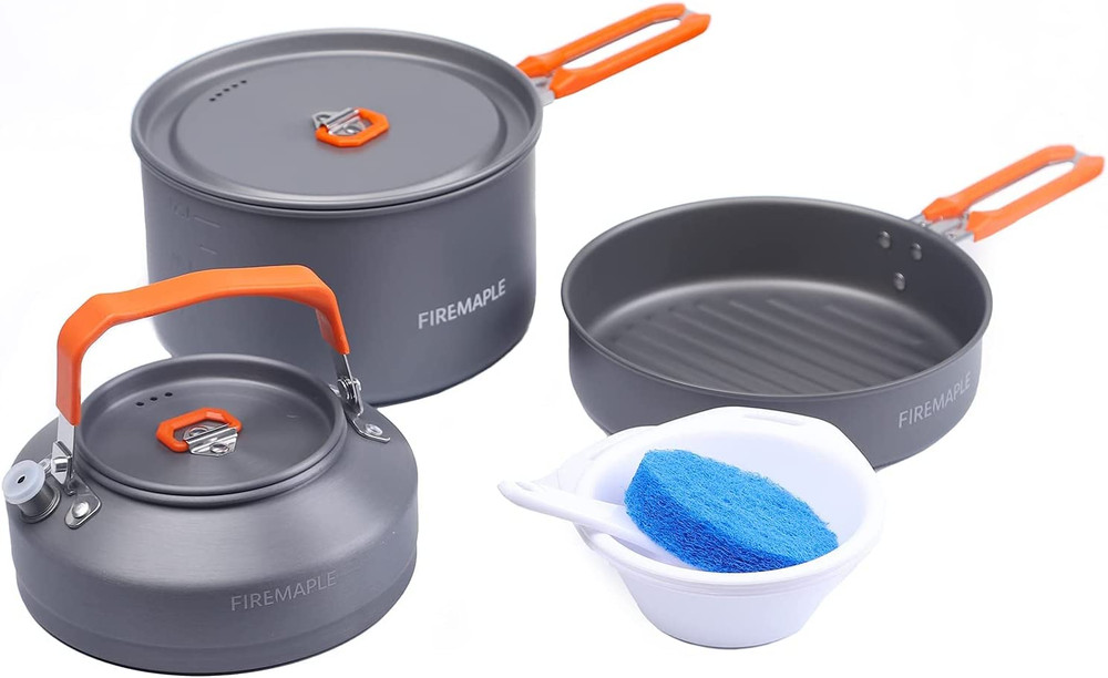 Feast 4 Piece Camping Cookware Cookware Cookware Kit Outdoor Cookware Set with P