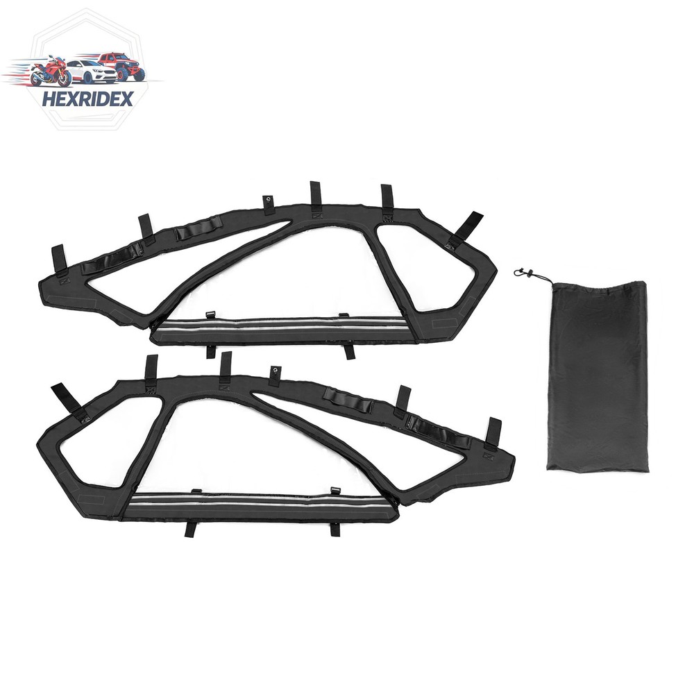 2PCS UTV Soft Upper Doors Cab Enclosure Set for Can-Am Maverick R 2024-2025