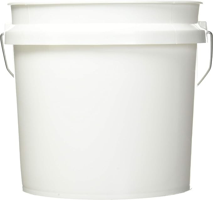 744456 1-Gallon White Plastic Pail Paint Pail/Container