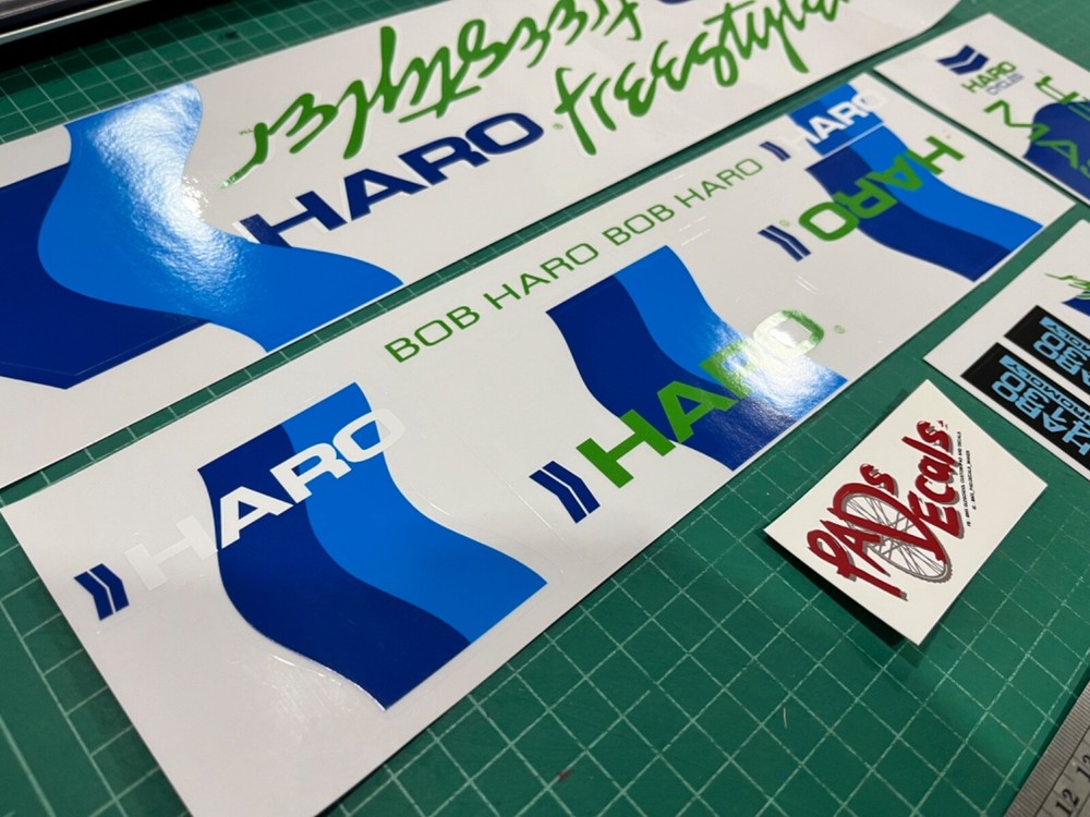 1985 HARO MASTER bmx sticker decals on clear