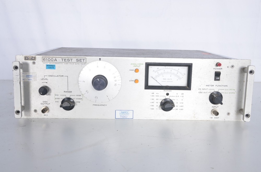 Vintage Ampex Micom DMC 6100A Test Set Frequency Meter Untested Nice Shape Rare