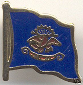 North Dakota State Flag Lapel / Hat Pin NEW
