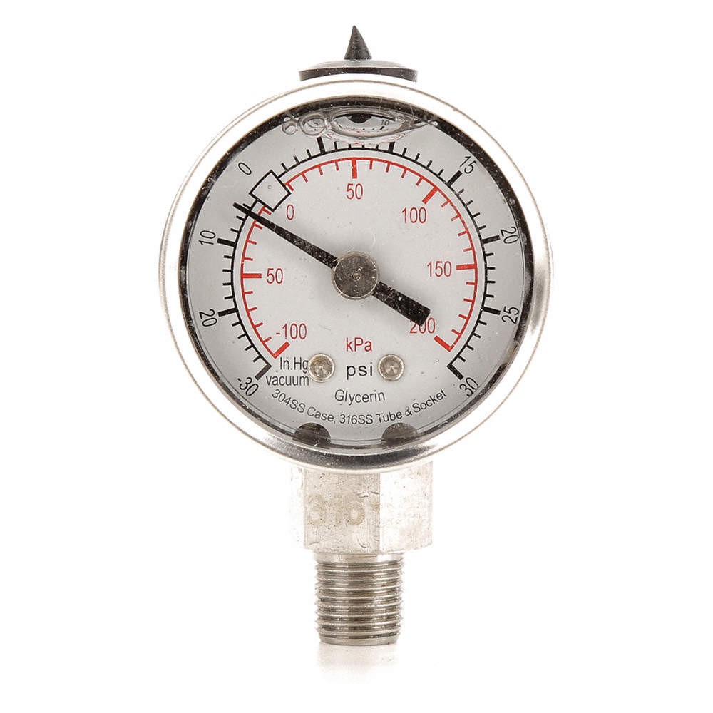 GRAINGER APPROVED 4CFD9 Compound Gauge,Liquid Filled,1-1/2 In 4CFD9