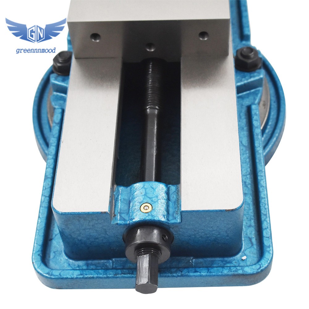5" Milling Machine Lockdown Vise Swiveling Base Bench Top Hardened Base