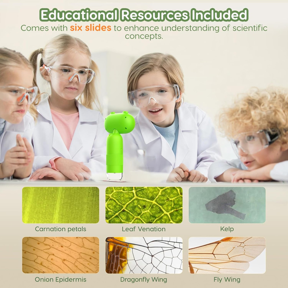 Handheld Digital Microscope for Kids 1000X,16MP Portable Pocket Microscope with