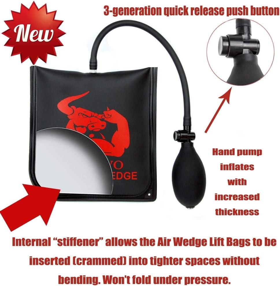 Professional Leveling Kit: Inflatable Air Wedge Bag with Non-Scratch Features