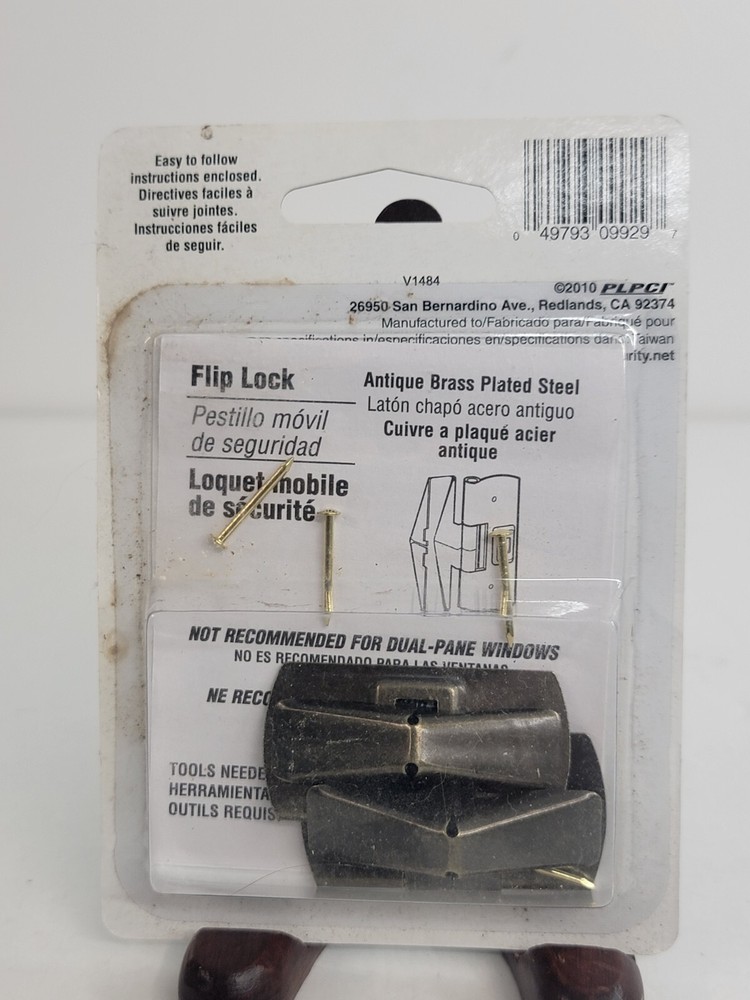 Defender Security U 9929 Wood Window Flip Lock, 2-Pack