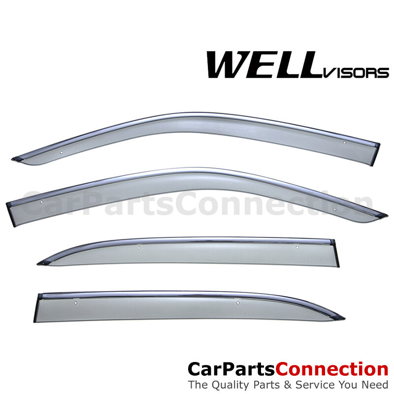 WellVisors Window Visors 2001-2006 For Lexus LS430 Side Deflectors Chrome