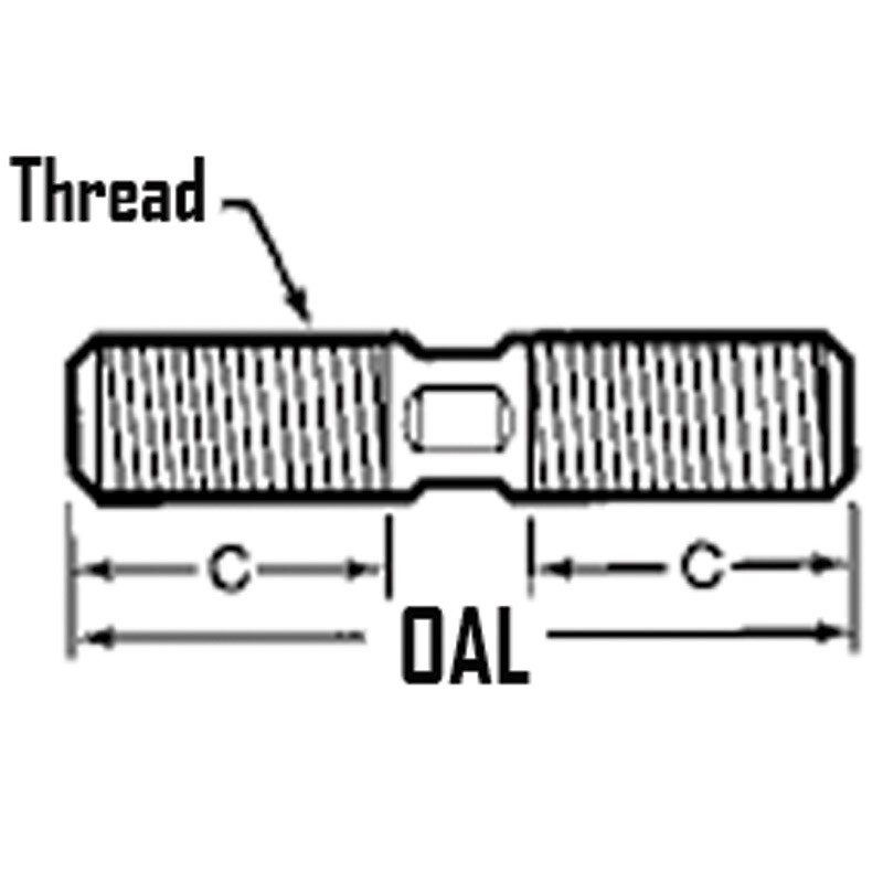 TE-CO 41119 - 1"-8 x 22" OAL Driver Stud, USA