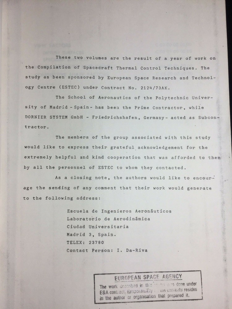 1975 SPACECRAFT THERMAL CONTROL DATA, VOLUME 1, US NATNL TECHNICAL INFO SERVICE