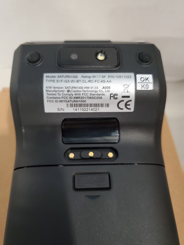NOB Castle Technology Saturn1000 Android Wireless POS Terminal W/ AC #69