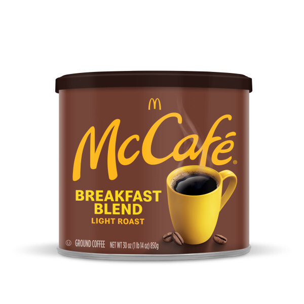 McCafe Breakfast Blend, Ground Coffee, Light Roast, 30oz. Canned