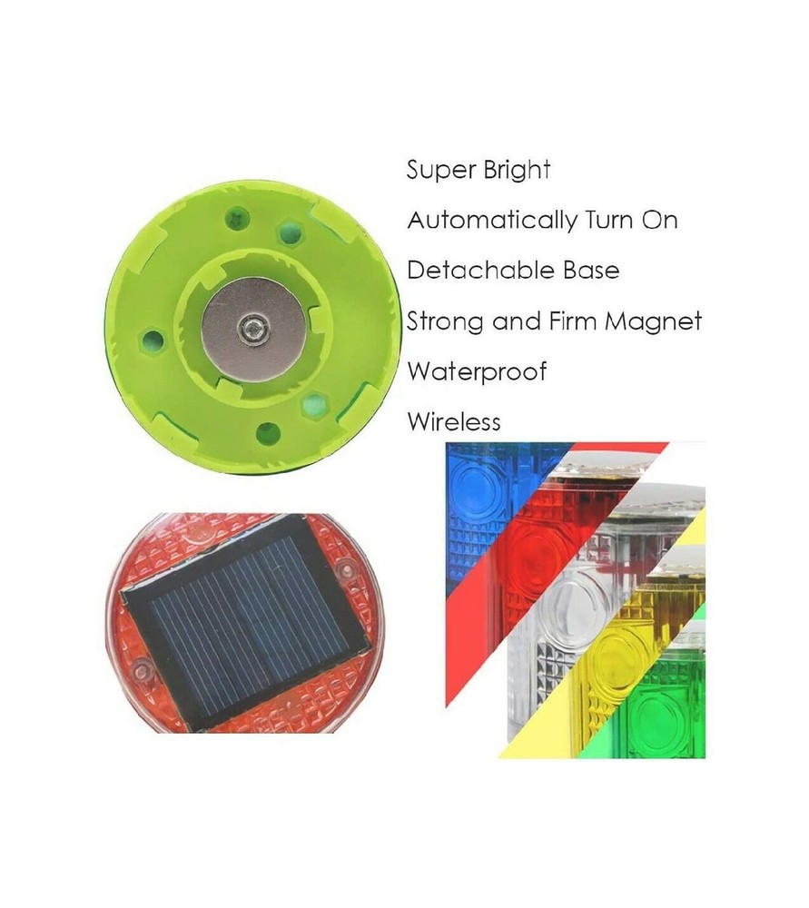 Solar Strobe Warning Light, with Strong Magnetic Base High Bright L... Fast Ship