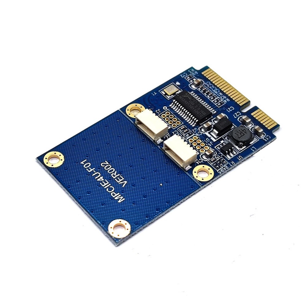1Pack Mini PCI-E PCI Express to 5 Pin Dual USB 2.0 Adapter Riser Card Extender
