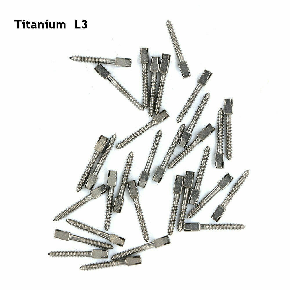 30Pcs Dental Root Canal Pins Pure Titanium Assorted Conical Screw Posts L3
