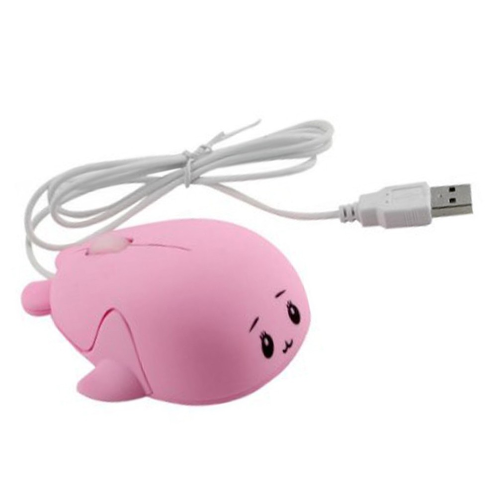 .›Cute Cartoon Wired Mouse Ergonomic Shape USB Computer Mouse With