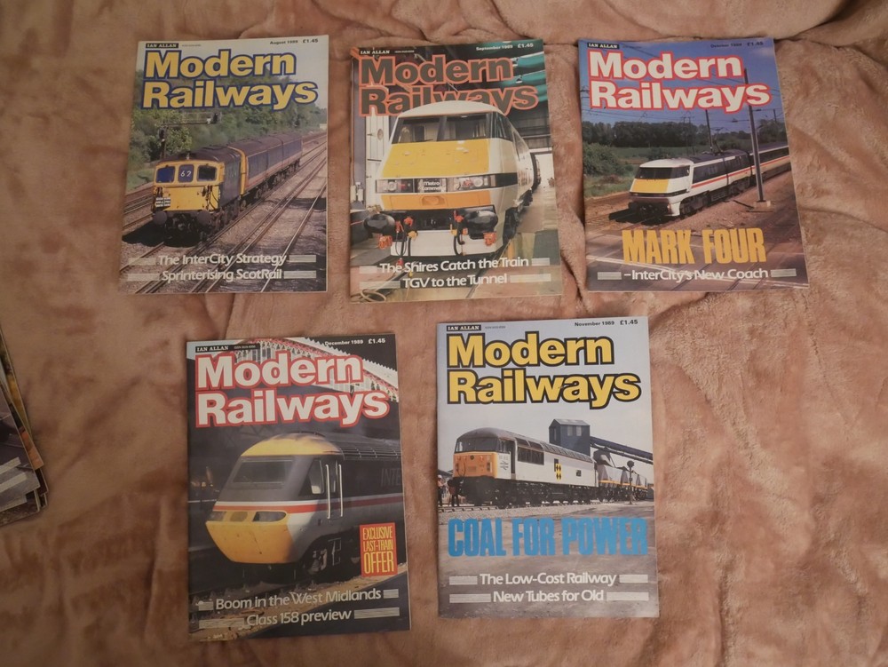 Modern Railways magazine x11: all issues from 1989 except Jan