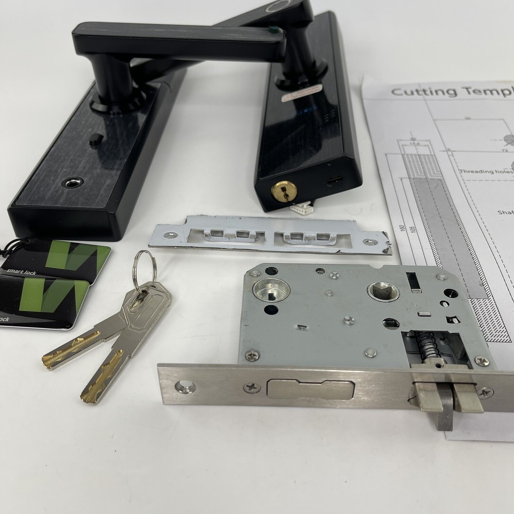 TECHLOCK X8 BLACK - Biometric/Combination/Key Lock w/ Lever