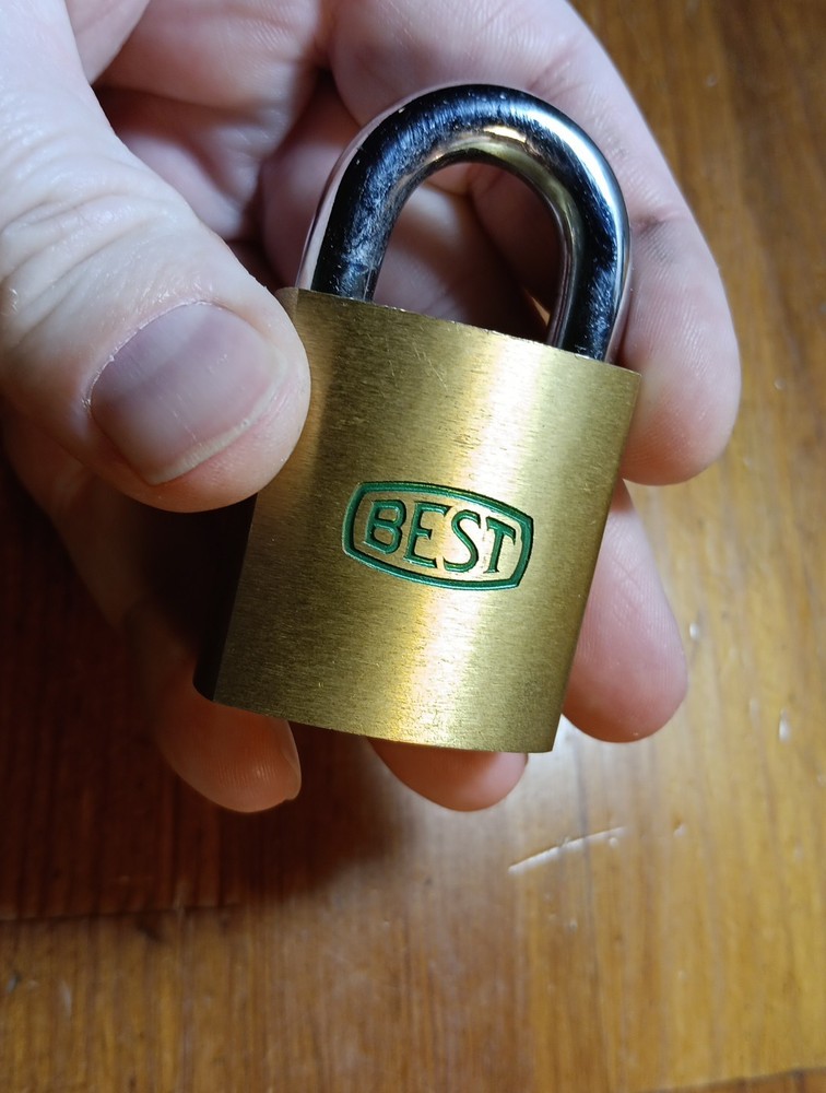 (3) BEST Lock Co. Padlocks And (1) Key