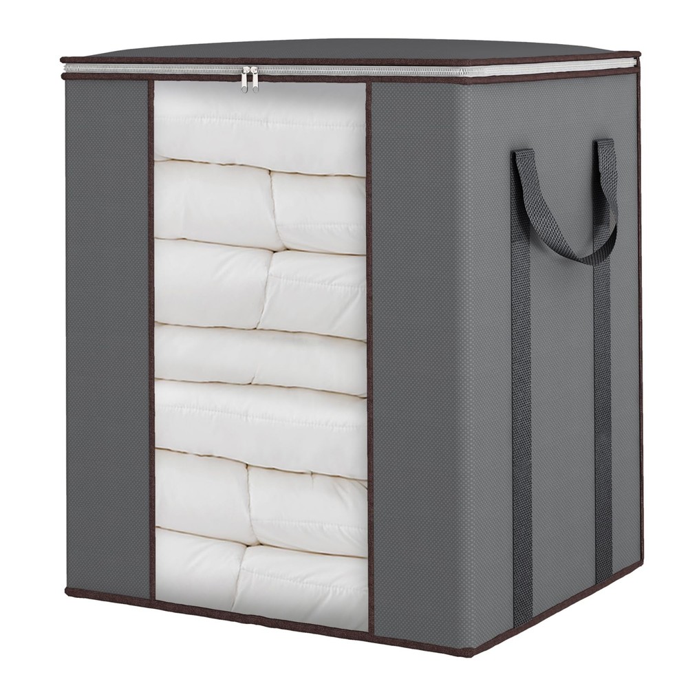 Fixwal Extra Large Blanket Storage Bags 120L Comforter X-Large, Grey