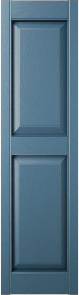 Custom Classic Blue Raised Panel Shutters - 14.5"W x 58"H (Pair)