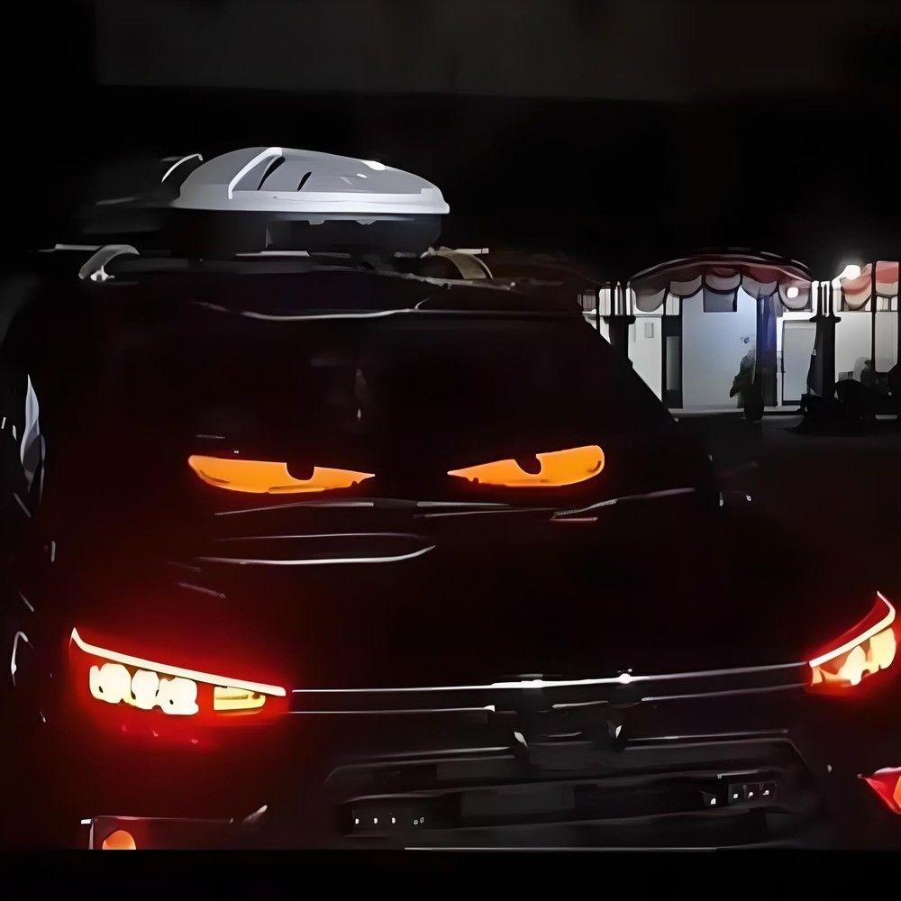 2Pcs 24"Truck Windshield Devil Eyes Light Cars Remote Smart Eye Lamp Soft Screen