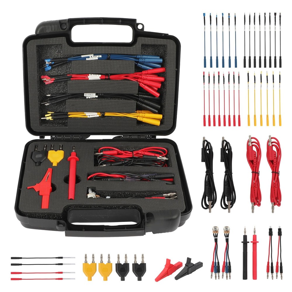 48PCS Silicone Multimeter Test Leads Kit with Replaceable Wire Piercing Probe...
