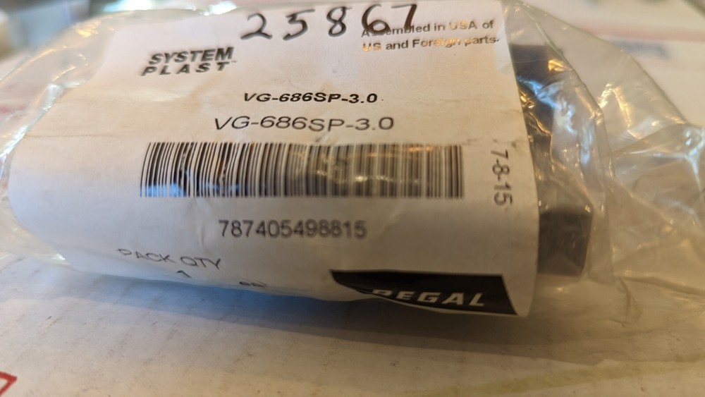 System Plast VG-686SP-3.0 PLOW,SIDE,SPEEDRAIL Open Box