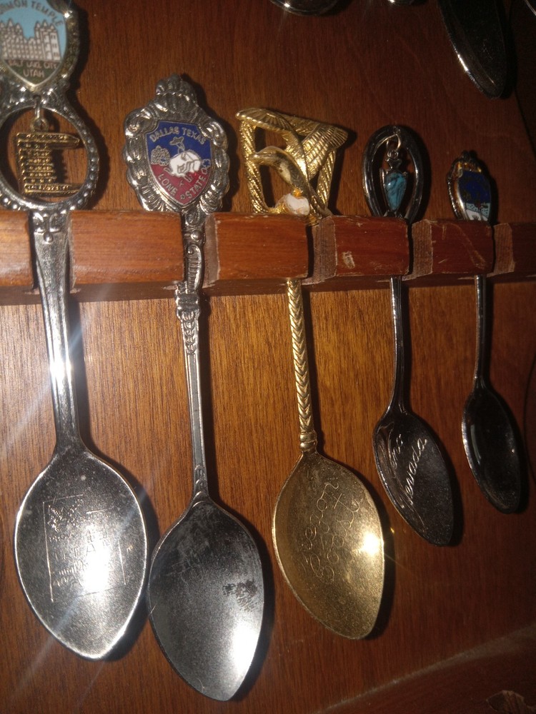 silver collection of spoons