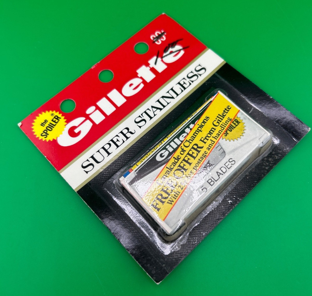Safety Razor Gillette Spoiler NOS blades MINT