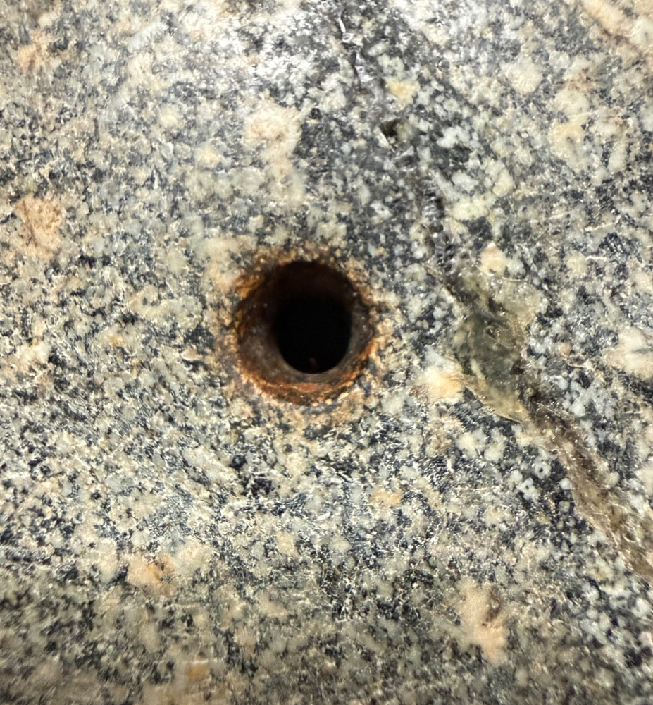 Rare Large Neolithic African Flat Disk Bead, 4" dia, Granite, Repaired