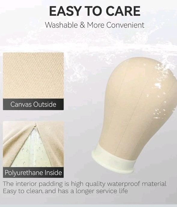 Canvas Head for Wig Styling, Making and Display, Mannequin Stand