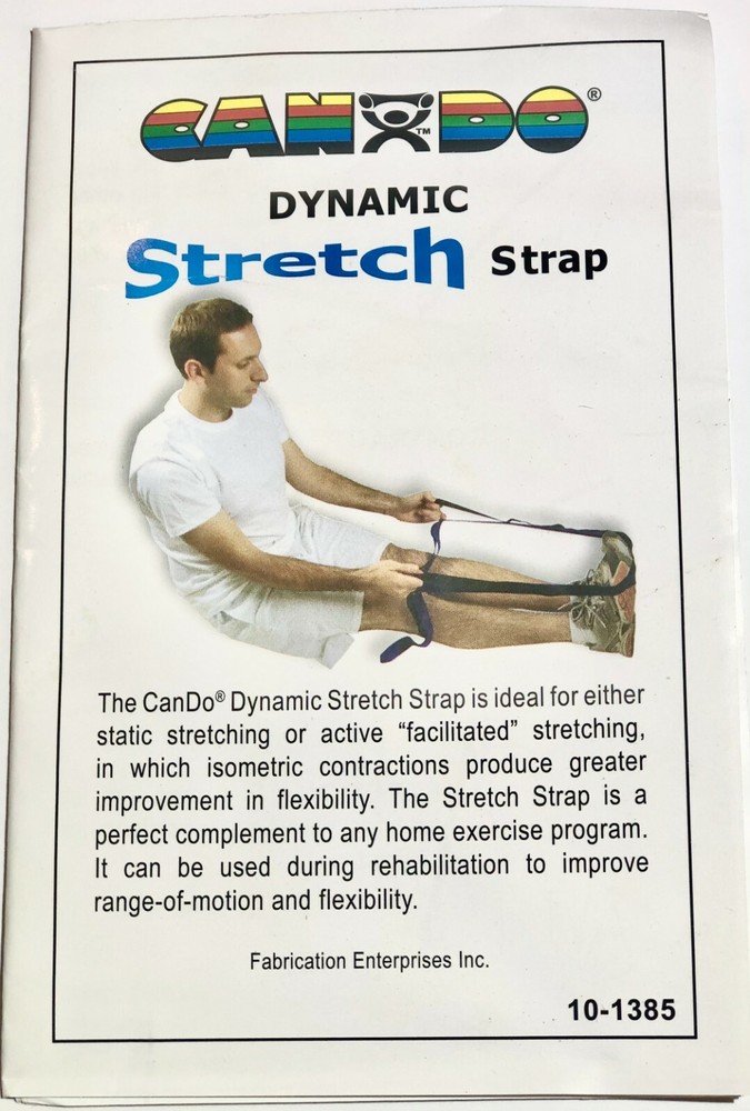 Cando Stretch Out Strap with Instructional Exercise Guide - Blue