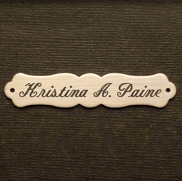 SADDLE PLATE ORNATE Small Halter Solid Nickel Silver Custom Engraved