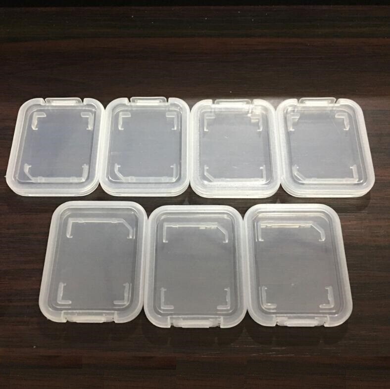 10PCS Transparent Standard SD SDHC Memory Card Case Holder Storage Box Plastic