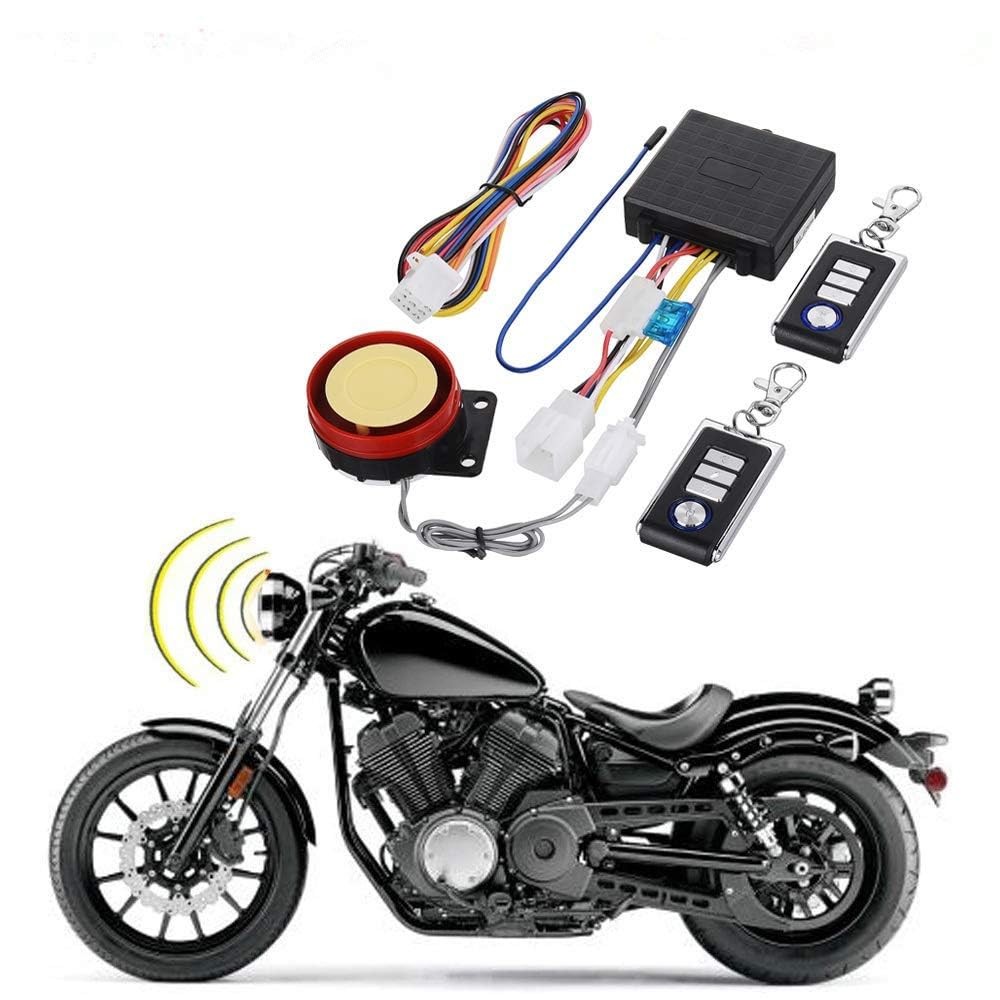 DC12V Motorcycle Anti-Theft Alarm Security System Remote Control Engine...
