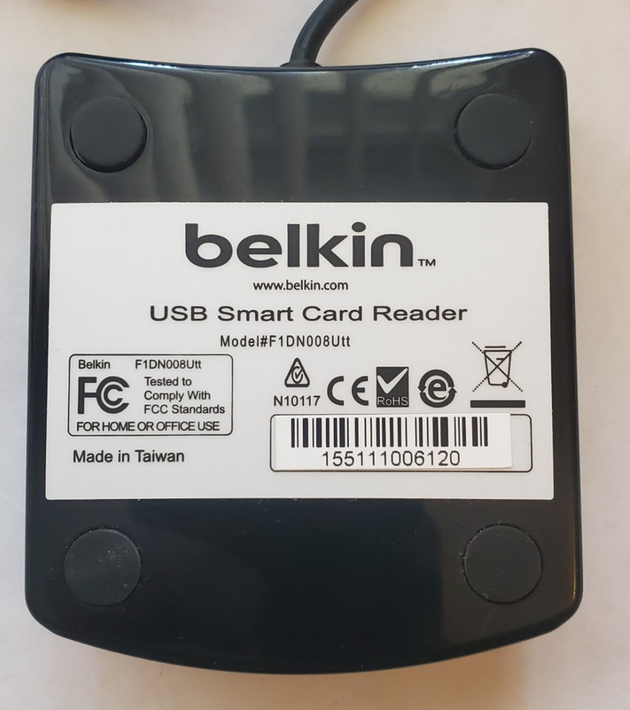 BELKIN, USB Smart Card Reader, F1DN008Utt, Tested
