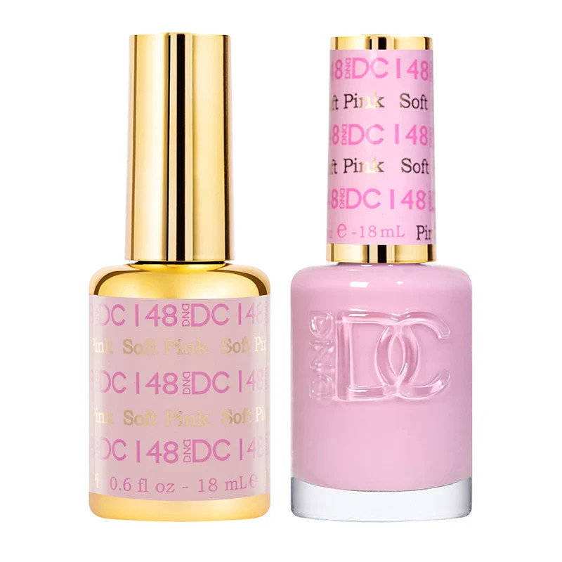 DND DC GEL Polish & Nail Polish Set- Soft Pink #148 0.6oz each