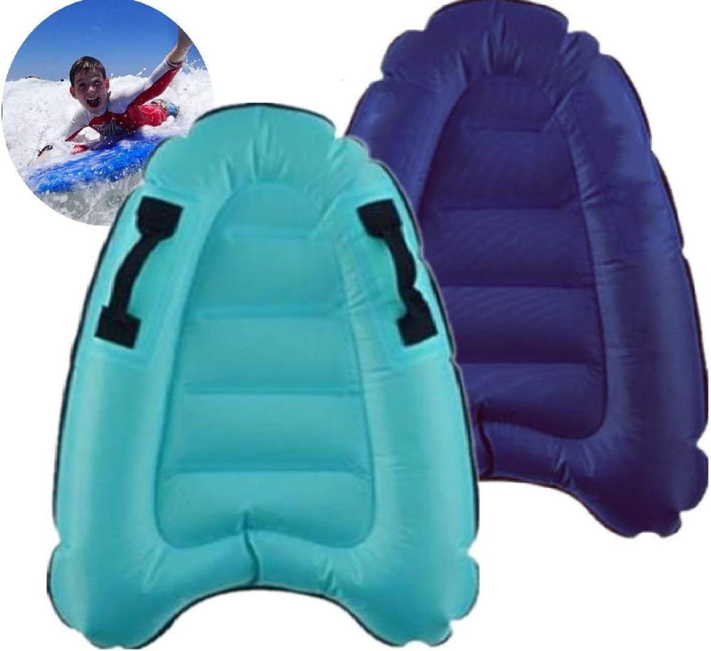 Durable Inflatable Surf Body Board - Lightweight with Handles for Easy Learning