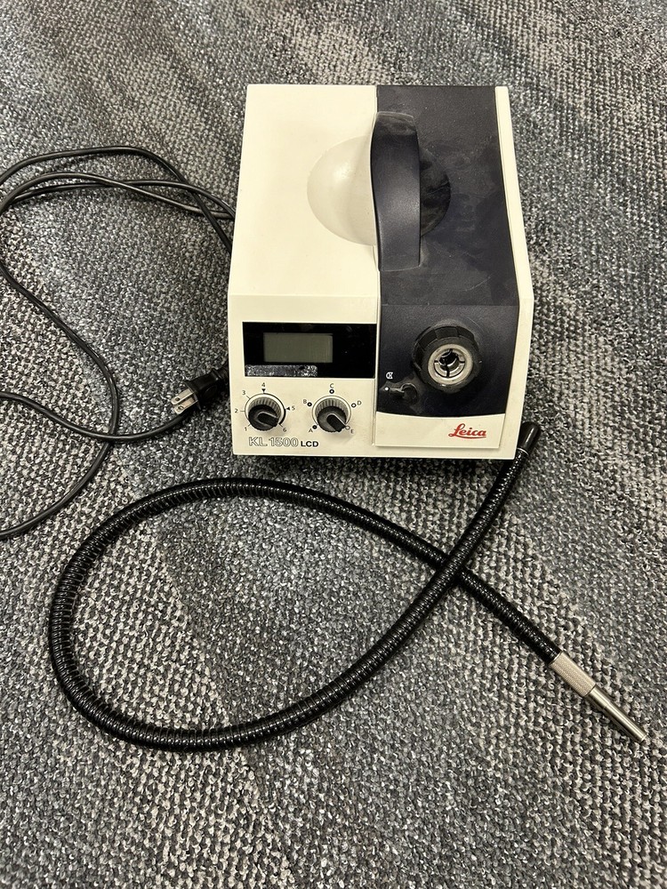 Leica Model KL 1500 LCD Fiber Optic Light Source, With Flexible Light Guide