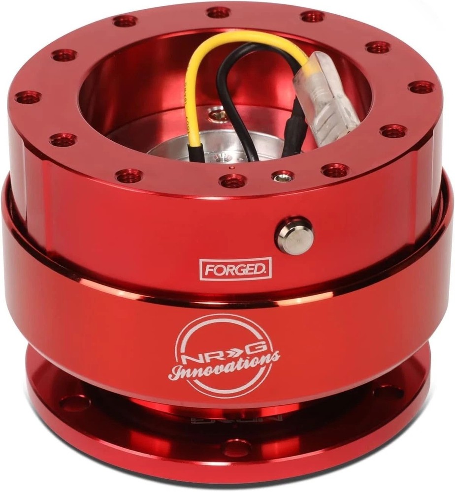 NRG Innovations SRK-200RD-TI Quick Release Steering Adapter - Red & Titanium