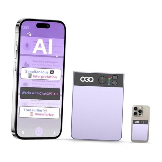 AI Smart Recorder with Simultaneous Interpretation & Real Purple