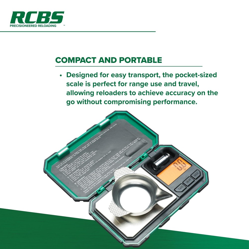1500 Grain Pocket Scale Digital Electronic Reloading Weight Scale Green PC
