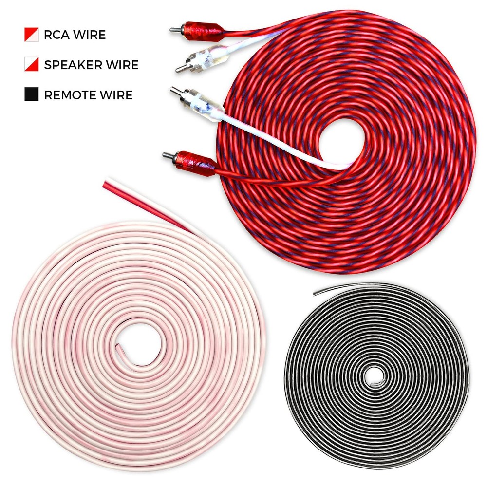 4 Gauge CCA Complete Amp Wiring Install Kit, AMPKIT-4GA-