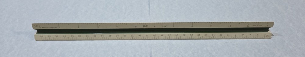 Vintage 12" Keuffel & Esser Co. Engineering/Drafting Ruler