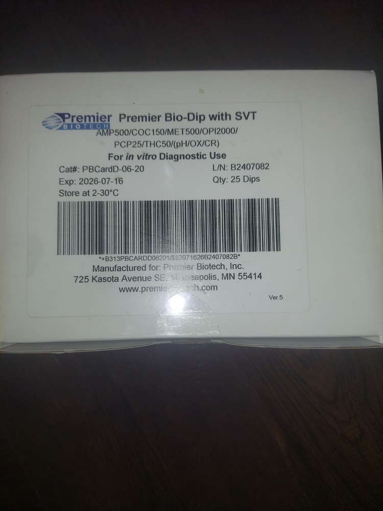 6 panel drug test 25 piece case