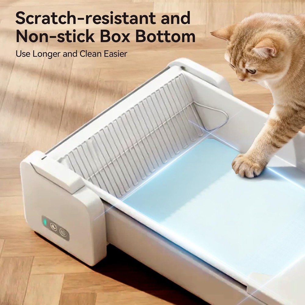 Automatic Litter Box, Self Cleaning Cat Litter Box with App Control, Open Top Ca