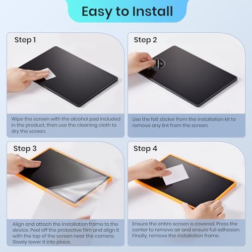2-Pack Tempered Glass Screen Protector for Samsung Galaxy Tab A11 Aid Tool