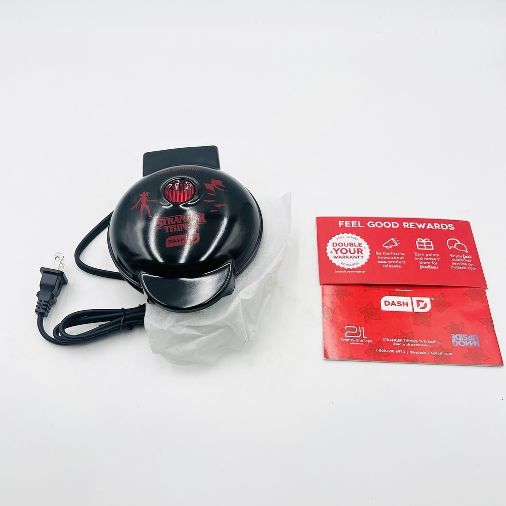 Netflix Stranger Things Dash Limited Edition MINI WAFFLE MAKER Ceramic Nonstick